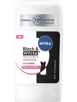 Nivea Black & White Invisible Original Γυναικείο Αποσμητικό Stick 72h 50ml