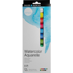Daler-Rowney Σετ Νερομπογιές με Πινέλο 12 Χρώματα 134500100