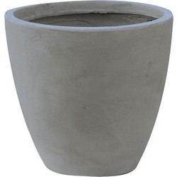 Woodwell Γλάστρα Στρογγυλή Τσιμεντένια Γκρι 44x37cm Ε6302,B