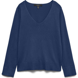 Vero Moda Γυναικεία Πλεκτή Μπλούζα με V Λαιμόκοψη Navy Μπλε 10320451