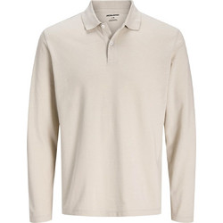 Jack & Jones Ανδρική Μπλούζα Polo Μακρυμάνικη Μπεζ 12306293
