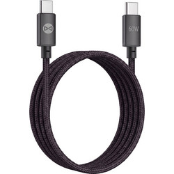 Forever Vibe Braided USB-C to USB-C 60W 1m Dark Grey