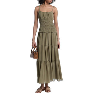 Michael Kors Maxi Καλοκαιρινό Βραδινό Φόρεμα Χακί MT683I77R3-305 Michael Kors Maxi Καλοκαιρινό Βραδινό Φόρεμα Χακί MT683I77R3-305
