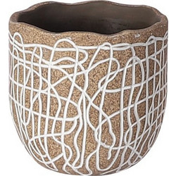 MarHome Κασπώ Τσιμεντένιο Μπεζ Λευκό 18x17.5cm 06-20265