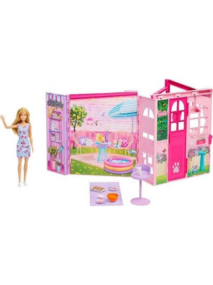 Mattel Barbie Εξοχικό Σπίτι με Κούκλα & Αξεσουάρ