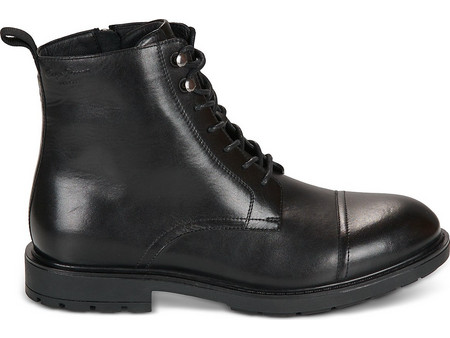 Pepe Jeans Hunters North Ανδρικά Αρβυλάκια Δερμάτινα Μαύρα με Γούνα PMS500008-999