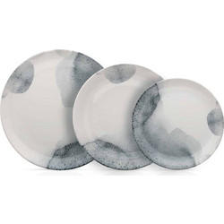 Cryspo Trio Umbria Stoneware Σετ Πιάτα Φαγητού Κεραμικά Λευκά 40τμχ 25.094.20