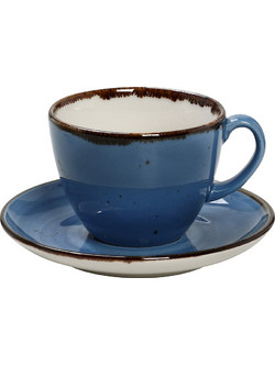 Espiel Jumbo Σετ Φλιτζάνια Cappuccino Πορσελάνης Μπλε 350ml 6τμχ TLF110K6