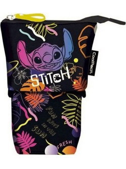 CoolPack Stitch Κασετίνα Βαρελάκι Μαύρη Πολύχρωμη F143886