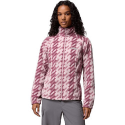 Columbia Benton Springs Γυναικεία Ζακέτα Fleece Μακριά με Φερμουάρ Ροζ 2021771-618