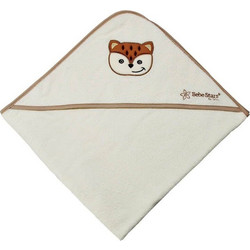 Bebe Stars Fox Βρεφικό Μπουρνούζι Κάπα Μπεζ Καφέ 74x82cm