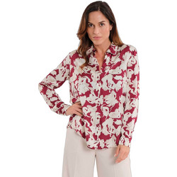 Gerry Weber Μακρυμάνικο Γυναικείο Πουκάμισο Μεταξωτό Μπορντό N71007712038
