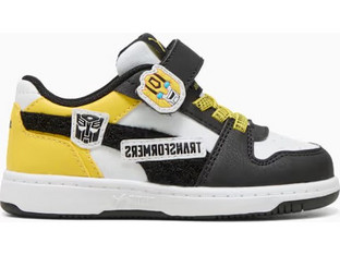 Puma Rebound Slam Lo Transformers Παιδικά Sneakers Μαύρα Κίτρινα 407761-01