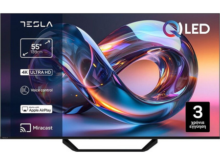 Tesla Q55E665BUV Smart Τηλεόραση 55" 4K UHD QLED HDR (2026)