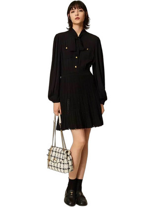 TWINSET Mini Καθημερινό Φόρεμα Μαύρο 262TP3081