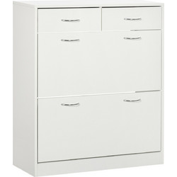 HOMCOM Παπουτσοθήκη Μοριοσανίδας M80xΠ30xΥ91.5cm 837-327V80WT