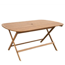 B2BMarkt Filly Οβάλ Τραπέζι Κήπου Μασίφ Ξύλο Καφέ 160x85x74cm 0635001
