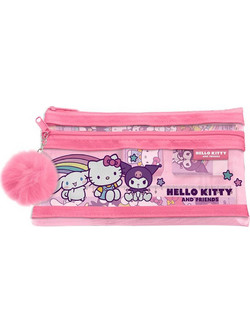 Hello Kitty Κασετίνα Γεμάτη με 2 Θήκες Ροζ 11939