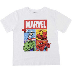Cerda Marvel Παιδικό T-Shirt Κοντομάνικο Λευκό Κόκκινο 2900003226