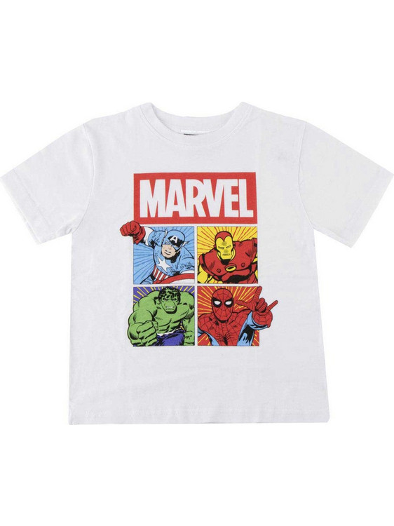Cerda Marvel Παιδικό T-Shirt Κοντομάνικο Λευκό Κόκκινο 2900003226