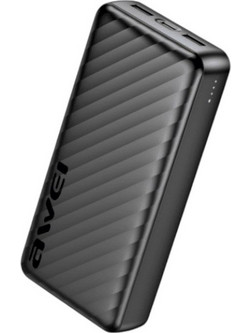 Awei P6K Pro Power Bank 20000mAh με 2 Θύρες USB-A Black