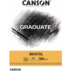Canson Graduate Μπλοκ Σχεδίου A3 Bristol 180gr/m² 20 Φύλλα