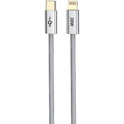 KLGO S-146 Stainless USB-C to Lightning Cable 30W 1.8m Silver