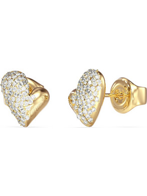 Guess Golden Love Γυναικεία Σκουλαρίκια Καρφωτά από Ατσάλι Xρυσά UBE06453JWYGT