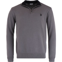 U.S. Polo Assn. Ανδρικό Πουλόβερ με Φερμουάρ Ανθρακί 6657248847-198