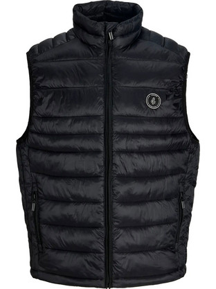 Jack & Jones Αμάνικο Ανδρικό Μπουφάν Puffer Μαύρο 12298870
