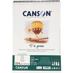 Canson Ca Grain Μπλοκ Σχεδίου A3 224gr/m² 30 Φύλλα