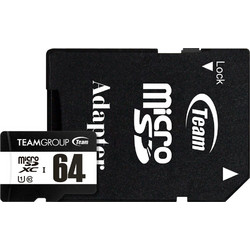 TeamGroup microSDXC 64GB Class 10 U1 UHS-I 100MB/s + Adapter