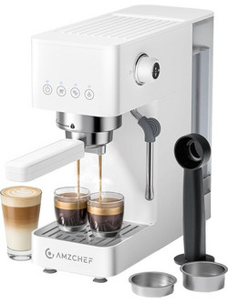 Amzchef CE-EM3131-WT Μηχανή Espresso 1350W 20bar