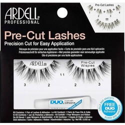 Ardell Pre-Cut Wispies Βλεφαρίδες Τουφάκια Σετ με Κόλλα 074764674630