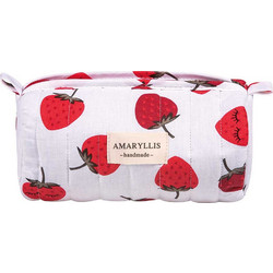 Amaryllis Slippers Γυναικείο Νεσεσέρ 18x10cm Λευκό Κόκκινο