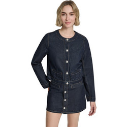 DKNY Γυναικείο Μπουφάν Τζιν Κοντό Navy Μπλε DJ5J6196-O09