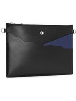 Montblanc Δερμάτινη Ανδρική Τσάντα Χειρός Μαύρη MB129676