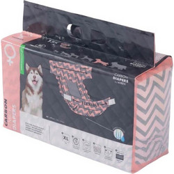 M-Pets Πάνες Εσώρουχα Περιόδου Σκύλου με Αυτοκόλλητα & Ενεργό Άνθρακα XL 15-25kg 40-60cm 15τμχ