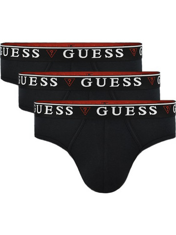 Guess Ανδρικά Σλιπ Βαμβακερά Μαύρα 3Pack U97G00KCD31-A996
