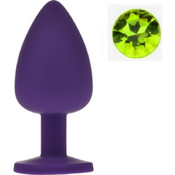 Guilty Toys Dop Large Πρωκτική Σφήνα Diamond Plug 9cm Πράσινη Μωβ ES27905