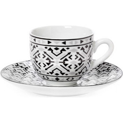 Cryspo Trio Nostro Φλιτζάνι Τσαγιού Πορσελάνης Μαύρο 100ml 25.860.17