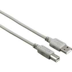 Hama 00200900 Καλώδιο USB-A Male 2.0 to USB-B Male 1.5m Grey