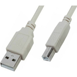04.001.0405 Καλώδιο USB-A Male 2.0 to USB-B Male 5m Grey 5τμχ
