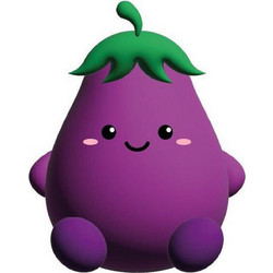 iTotal Squeezy Buddies Eggplant Squishy Μωβ