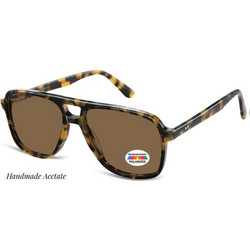 Sunoptic AC366B-SB Ανδρικά Γυαλιά Ηλίου Aviator Κοκάλινα Ταρταρούγα με Καφέ Φακό