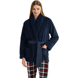 Vamp Γυναικεία Ρόμπα Χειμωνιάτικη Fleece Navy Μπλε 25218