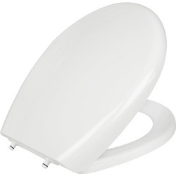 Elvit Καπάκι Λεκάνης Οβάλ Πλαστικό Soft Close Λευκό 45x36cm 0304