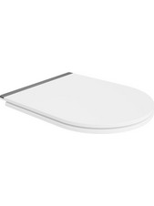 Ravenna Twister Tornado UF Καπάκι Λεκάνης D-Shape Πλαστικό Soft Close Λευκό 46.5x36.5cm