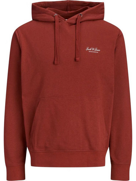 Jack & Jones Ανδρικό Φούτερ με Κουκούλα & Τσέπες Μπορντό 12298708