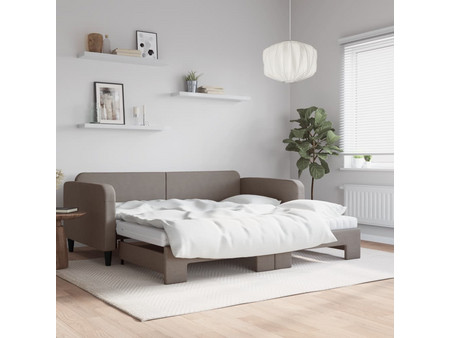 vidaXL Τριθέσιος Καναπές Κρεβάτι Ταμπά 223x110x75cm 3196842